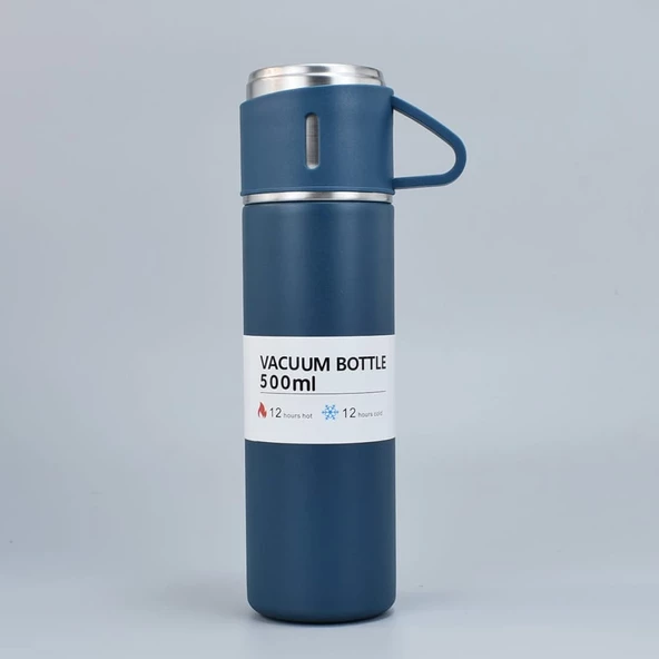 Paslanmaz Çelik 304 Çelik Termos Bardaklı Sıcak Soğuk Muhafazalı Kaliteli Sızdırmaz Mug FLYON-527 - 6
