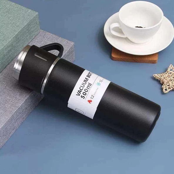 Paslanmaz Çelik 304 Çelik Termos Bardaklı Sıcak Soğuk Muhafazalı Kaliteli Sızdırmaz Mug FLYON-527 - 5