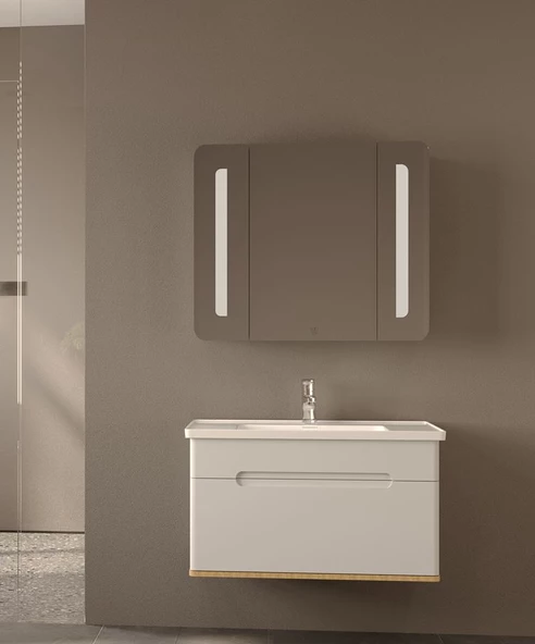 Mılano 80 Cm Beyaz Banyo Dolap Takımı