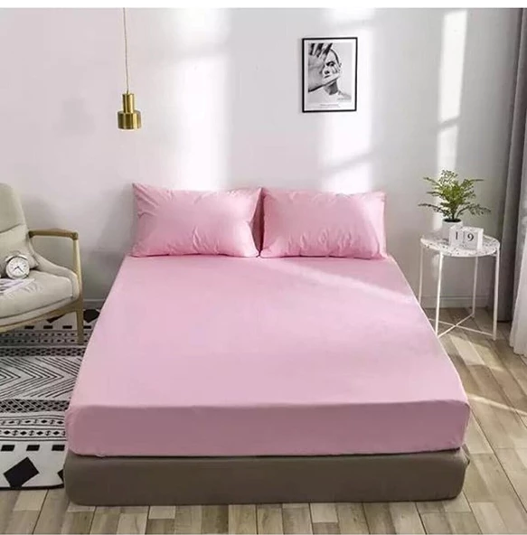 Özlü Fitted Lastikli Tek Kişilik Çarşaf Seti (100x200)-Pudra - 2