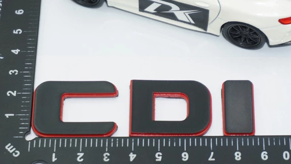 DK Tuning CDi Bagaj Kırmızı Siyah ABS Yazı Logo Benz İle Uyumlu - Resim 2