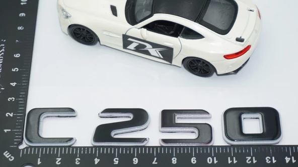 DK Tuning C 250 Bagaj Gri Siyah ABS Yazı Logo Benz İle Uyumlu - 2