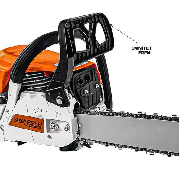 Anadolustrong ANS1041 2.9Hp Benzinli Motorlu Testere 45cm Palalı Motorlu Testere Hizar - 4