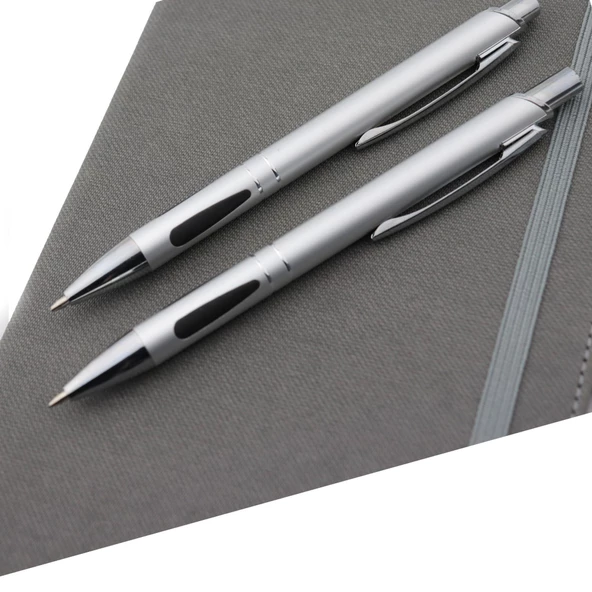İsme Özel Lastikli Defter 2'li Tükenmez Versatil Kalem Seti - 5