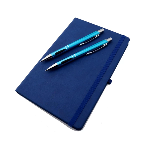 İsme Özel Lastikli Defter 2'li Tükenmez Versatil Kalem Seti - 7