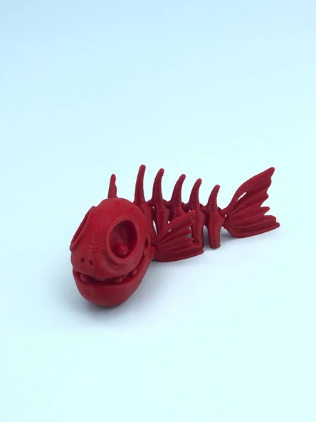 3D Hareketli Balık Figürlü Oyuncak - Kırmızı - Resim 2