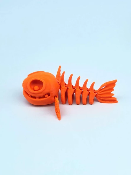 3D Hareketli Balık Figürlü Oyuncak - Turuncu - 2
