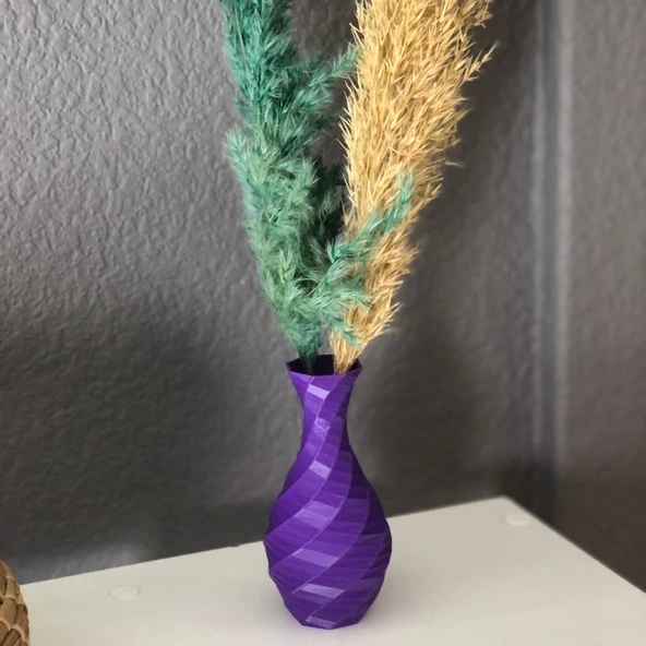 Modern Mini Vazo 15cm Mor - 2