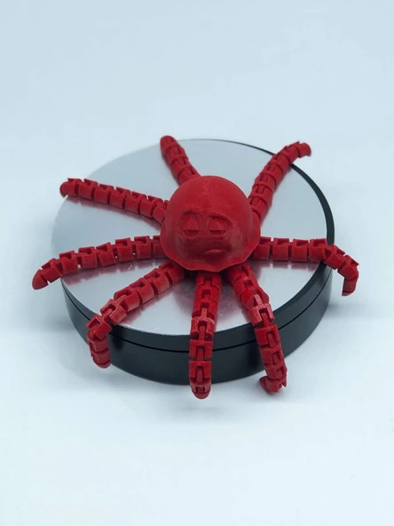 3D Hareketli Deniz Anası Oyuncak & Masa Dekoru -Kırmızı ürün görseli 1