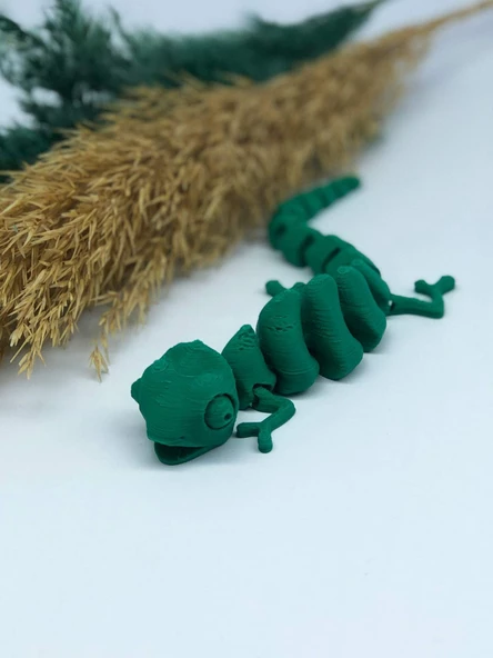 3D Hareketli Bukalemun Figürlü Oyuncak - Yeşil ürün görseli 1