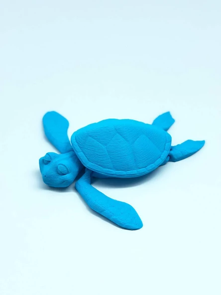 3D Hareketli Kaplumbağa Figürlü Oyuncak - Mavi - Resim 6