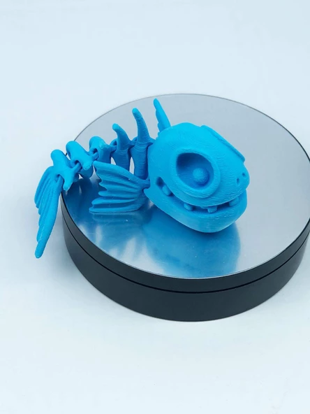 3D Hareketli Balık Figürlü Oyuncak - Mavi - Resim 3