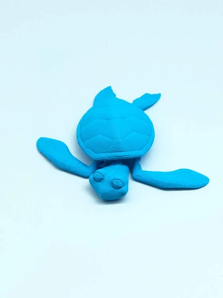 3D Hareketli Kaplumbağa Figürlü Oyuncak - Mavi - Resim 5