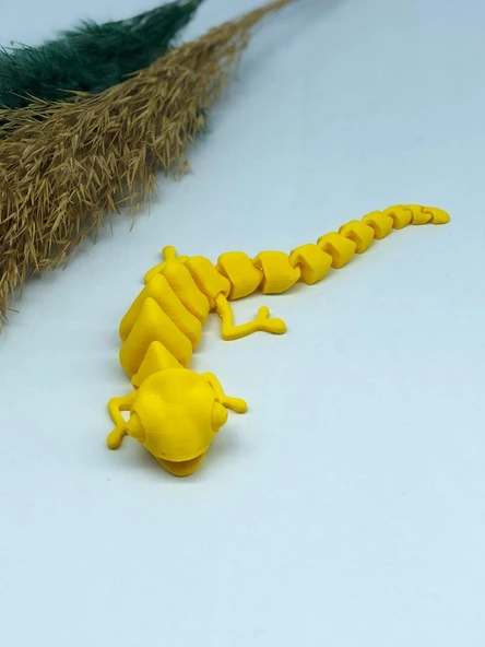 3D Hareketli Bukalemun Figürlü Oyuncak - Sarı ürün görseli 1