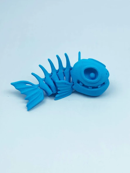 3D Hareketli Balık Figürlü Oyuncak - Mavi - Resim 6