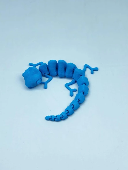 3D Hareketli Bukalemun Figürlü Oyuncak - Mavi ürün görseli 1