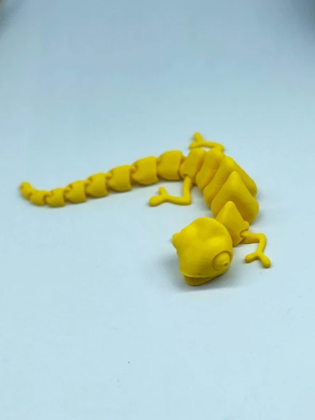 3D Hareketli Bukalemun Figürlü Oyuncak - Sarı - Resim 4