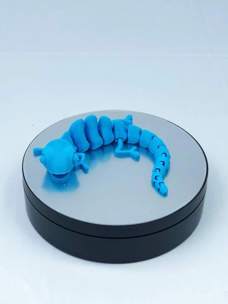 3D Hareketli Bukalemun Figürlü Oyuncak - Mavi - Resim 7