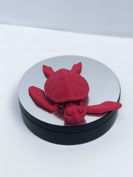 3D Hareketli Kaplumbağa Figürlü Oyuncak - Kırmızı - Resim 2