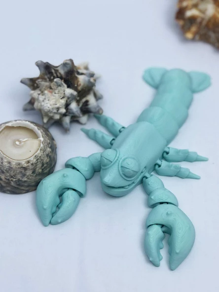 3D Hareketli Istakoz Figürlü Oyuncak - Turkuaz - Resim 6