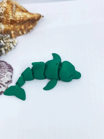 3D Hareketli Yunus Figürlü Oyuncak - Yeşil - Resim 2