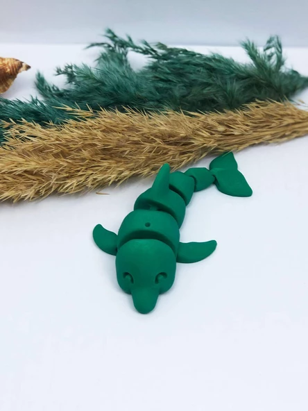 3D Hareketli Yunus Figürlü Oyuncak - Yeşil - Resim 3