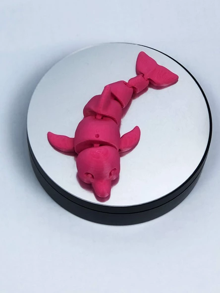 3D Hareketli Yunus Figürlü Oyuncak - Pembe - 2