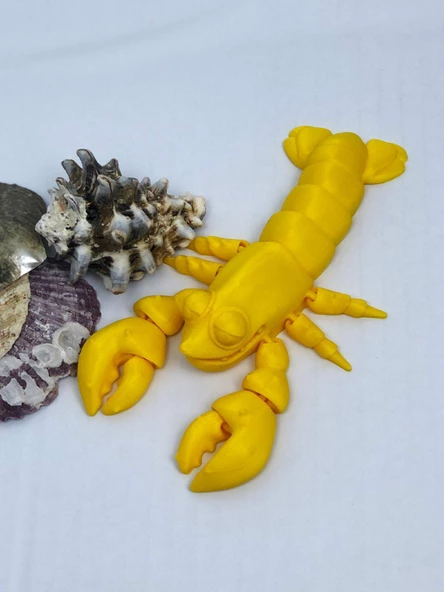 3D Hareketli Istakoz Figürlü Oyuncak - Sarı - Resim 3