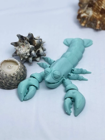 3D Hareketli Istakoz Figürlü Oyuncak - Turkuaz - Resim 5