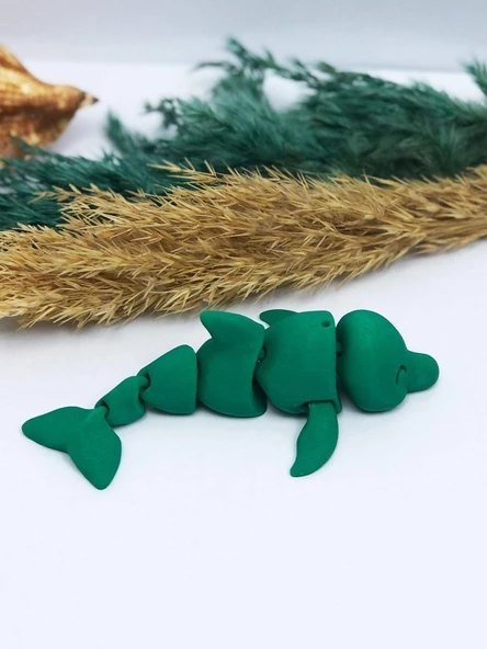 3D Hareketli Yunus Figürlü Oyuncak - Yeşil - Resim 8