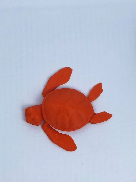 3D Hareketli Kaplumbağa Figürlü Oyuncak - Turuncu - Resim 3