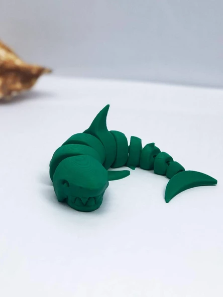 3D Hareketli Köpek Balığı Figürlü Oyuncak - Yeşil - 4