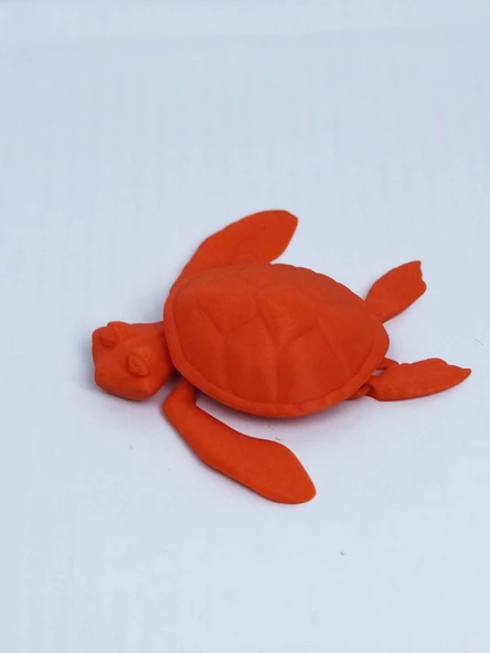 3D Hareketli Kaplumbağa Figürlü Oyuncak - Turuncu - Resim 2