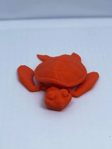 3D Hareketli Kaplumbağa Figürlü Oyuncak - Turuncu - Resim 6