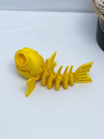 3D Hareketli Balık Figürlü Oyuncak - Sarı - Resim 3