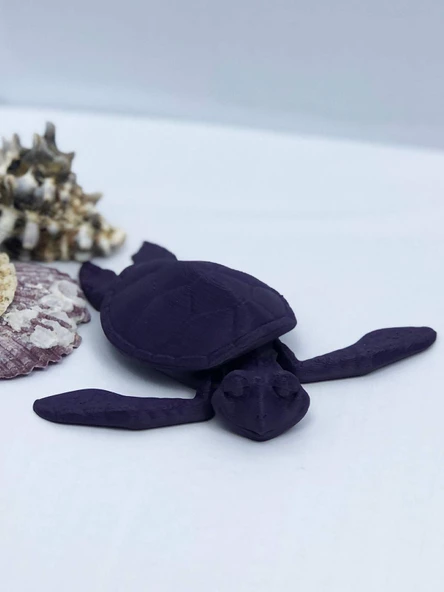 3D Hareketli Kaplumbağa Figürlü Oyuncak - Mor - Resim 2