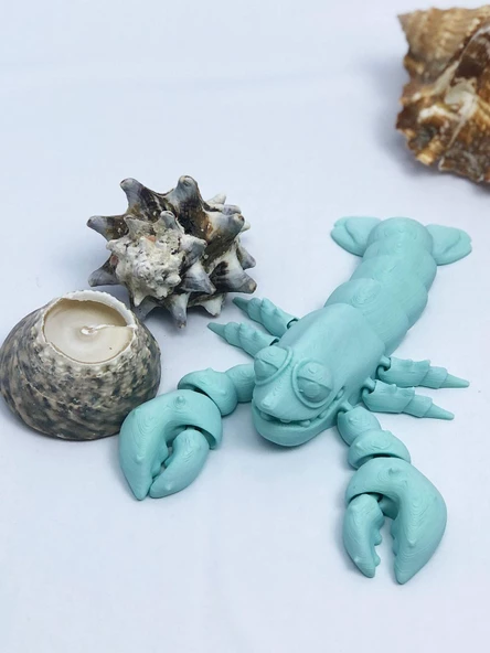 3D Hareketli Istakoz Figürlü Oyuncak - Turkuaz - Resim 7