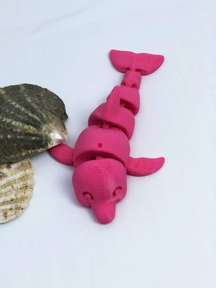 3D Hareketli Yunus Figürlü Oyuncak - Pembe - 3