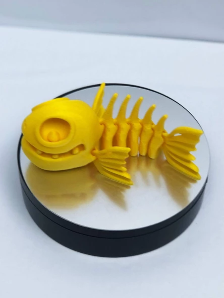 3D Hareketli Balık Figürlü Oyuncak - Sarı - Resim 2
