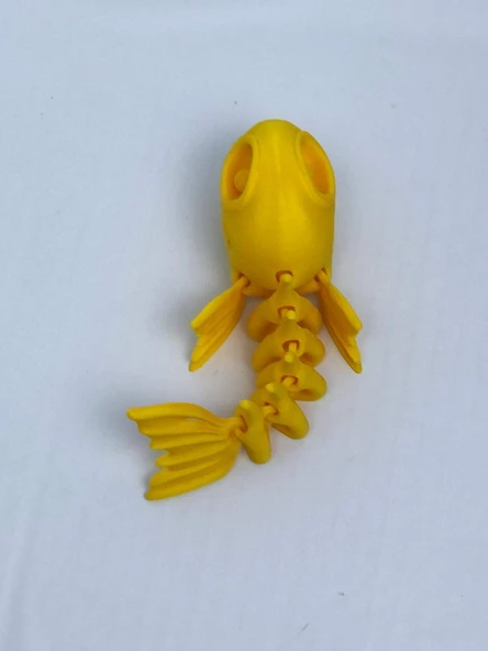 3D Hareketli Balık Figürlü Oyuncak - Sarı - Resim 6