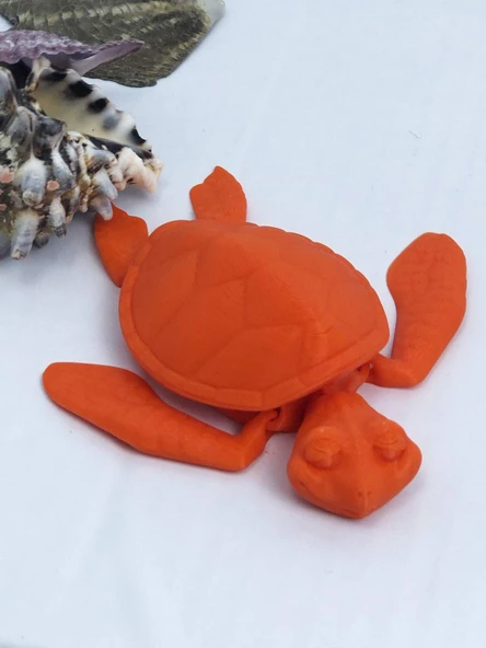 3D Hareketli Kaplumbağa Figürlü Oyuncak - Turuncu ürün görseli 1