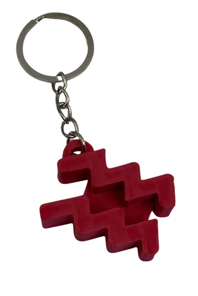 Kova Burcu Anahtarlık Kırmızı ürün görseli 1