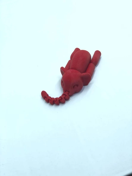 3D Hareketli Oyuncak Fil & Dekor - Kırmızı - Resim 2