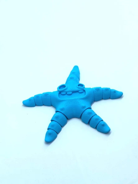 3D Hareketli Deniz Yıldızı Oyuncak - Mavi - Resim 2