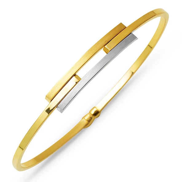 Spor Altın Kaburga Kelepçe Bilezik ürün görseli 1