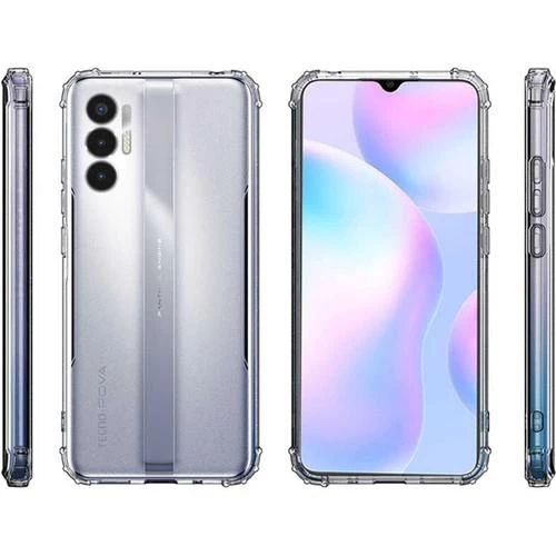 Tecno Pova 3 Kılıf Kamera Korumalı Silikon Rubber Arka Kapak - 5