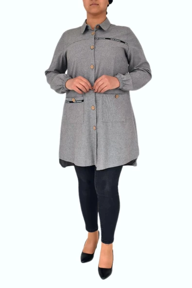 Kadın Kışlık Cepli Tunik BGL-ST02343 - Resim 4