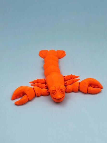 3D Hareketli Istakoz Figürlü Oyuncak - Turuncu - Resim 3