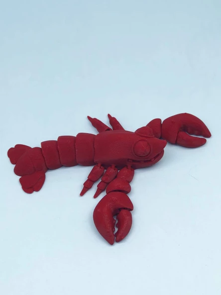 3D Hareketli Istakoz Figürlü Oyuncak - Kırmızı - Resim 3