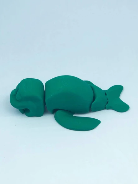 3D Hareketli Deniz Aygırı / Mors Figürlü Oyuncak - Yeşil - Resim 6